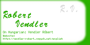 robert vendler business card
